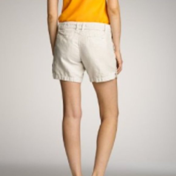 Jcrew Linen & Cotton Seaside Shorts with Belt | Cream Off-white Womans S… - Picture 2 of 15